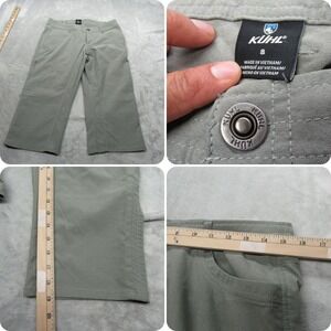 Kuhl Pants Womens Size 8 Green Lightweight Pockets Trek Kapri Hiking Capri 31x19